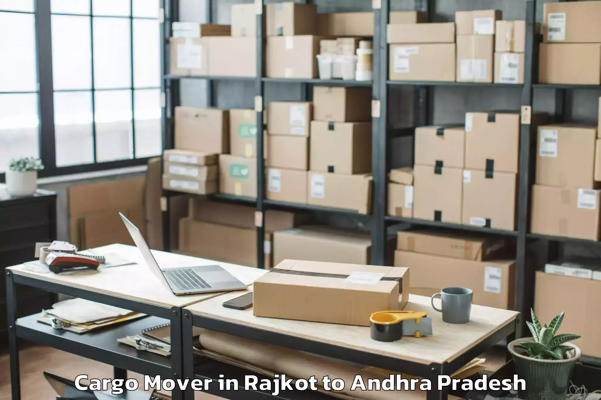 Professional Rajkot to Abhilashi University Guntur Cargo Mover